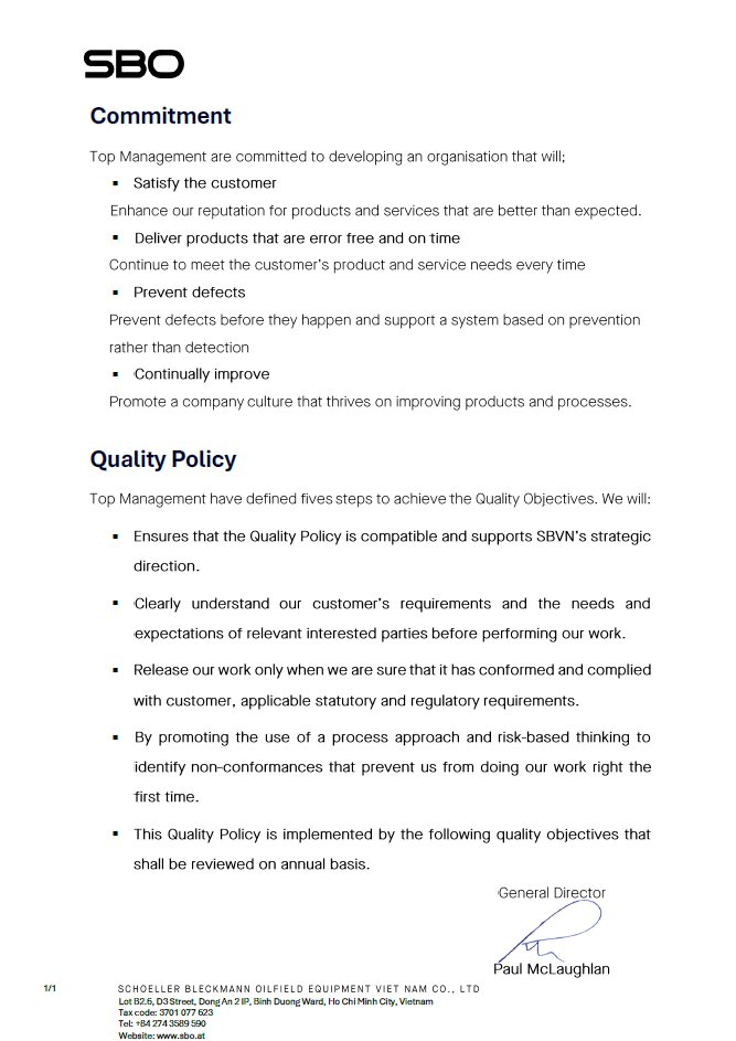 Quality Policy add on server